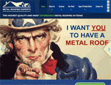 Tablet Screenshot of metalroofingexperts.com
